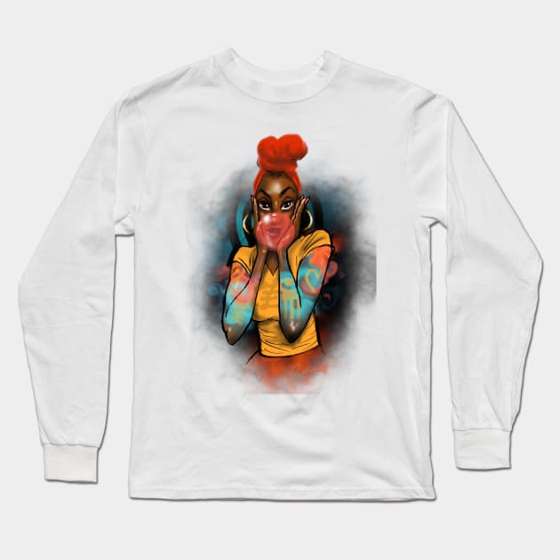 Blowing bubbles Long Sleeve T-Shirt by Timzartwork